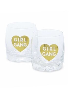 Shot Glass Set Of 4  “Girl Gang” Drinkware Bar